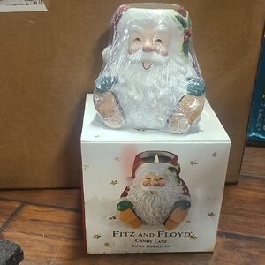 Brand New - Fitz and Floyd Festive Santa Candle Holder